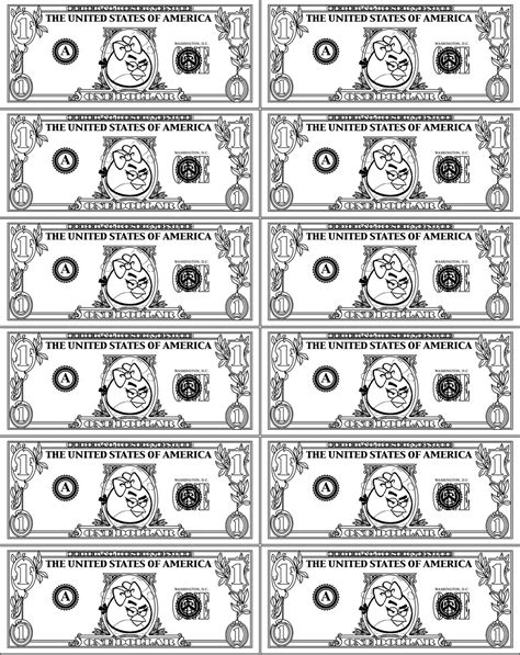 Printable Money Coloring Pages